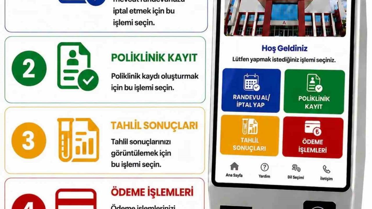 ADÜ hastanesi'nde kiosklarla işlemler sıra beklemeden tamamlanacak