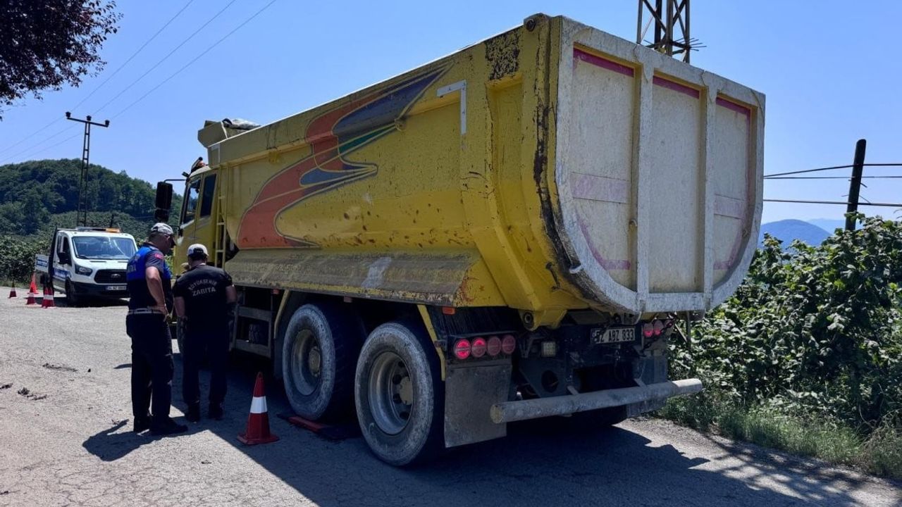 Ağır tonajlı denetimler Ordu'da: 11 araca ceza