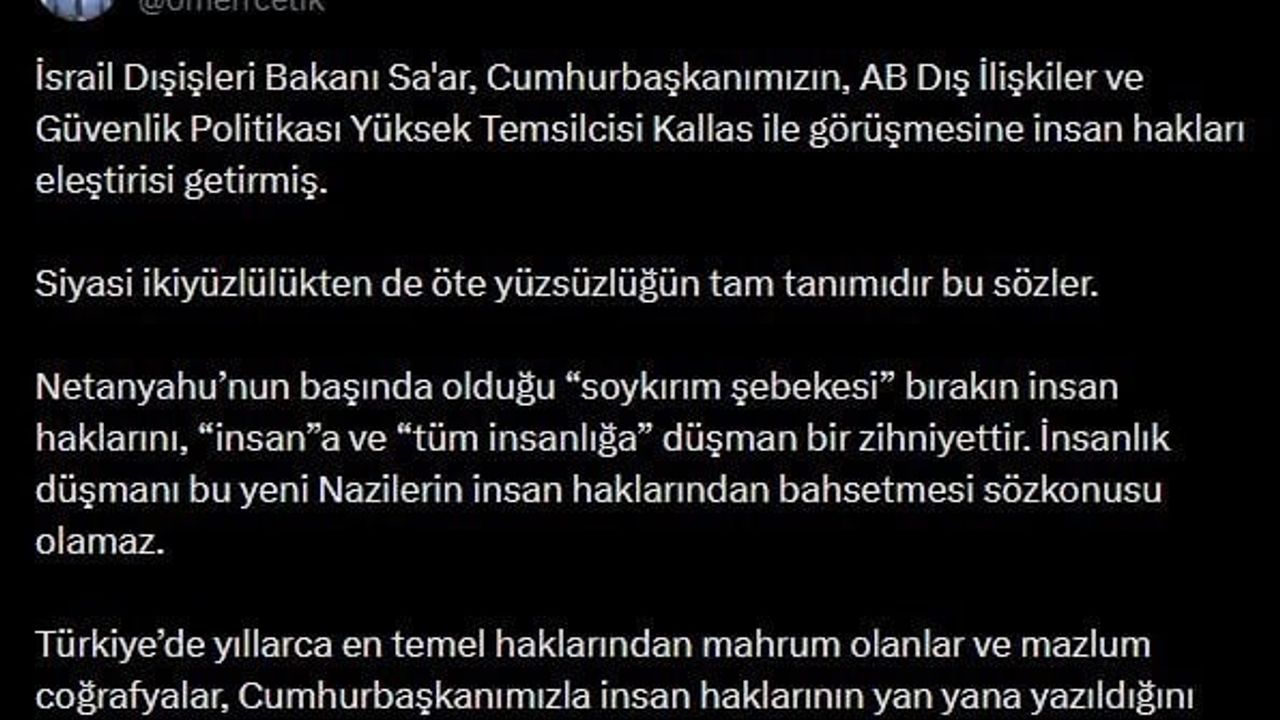AK Parti sözcüsü Çelik'ten Sa’ar eleştirisine tepki