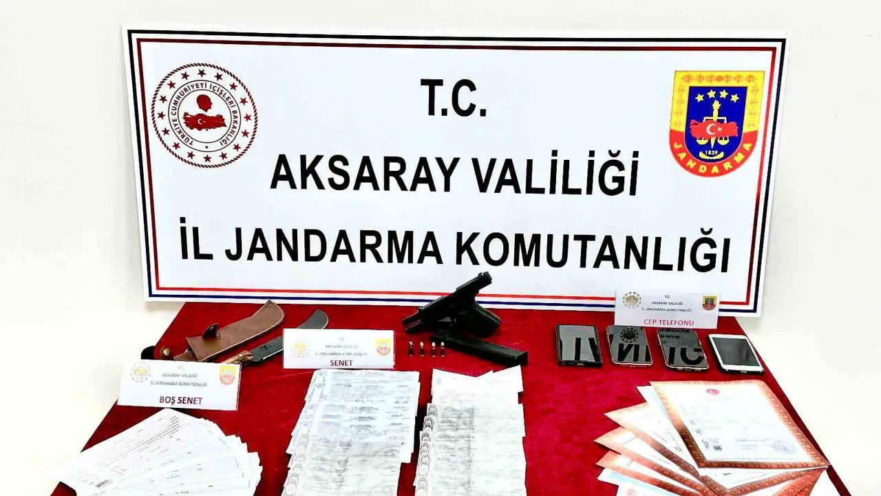 Aksaray'da tefeci operasyonu: 1 tutuklama