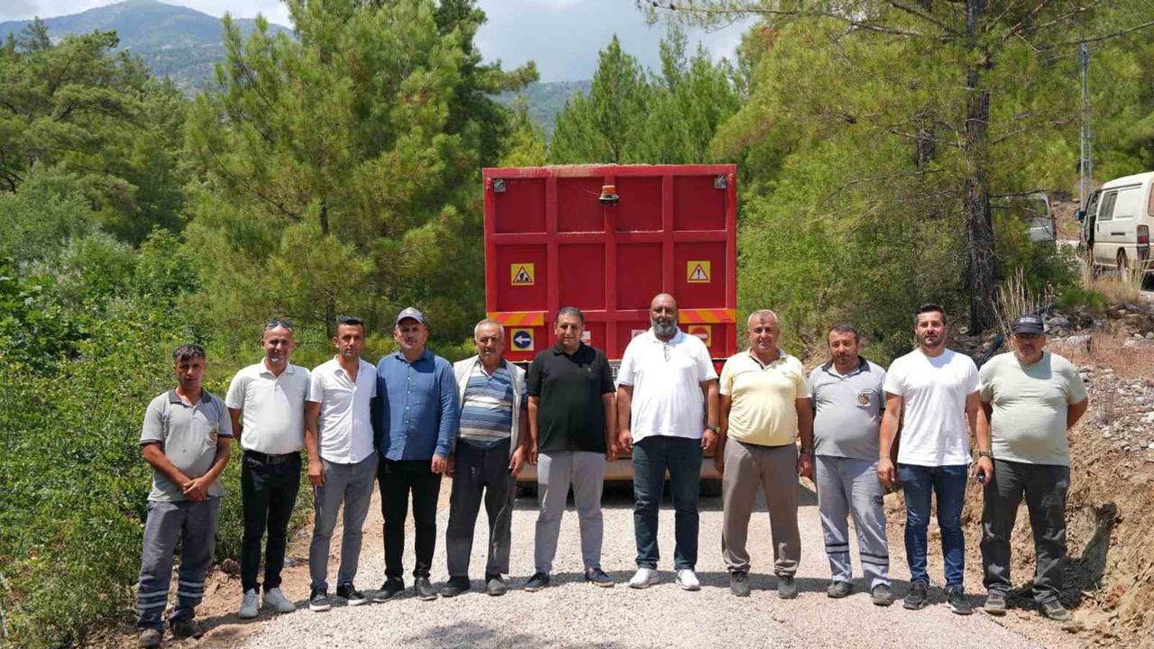 Alanya Belediyesi'nin çakıl yıkama makinesi ilk kez kullanıldı