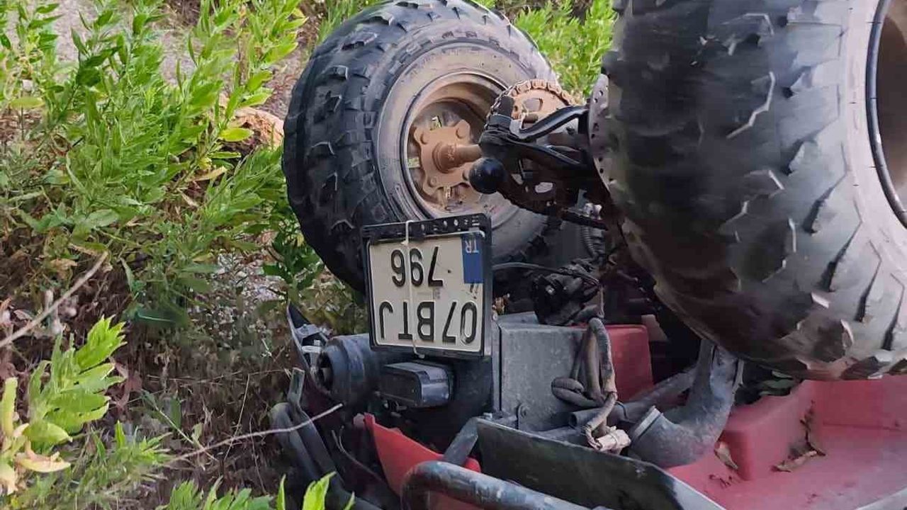 Alanya’da uçuruma yuvarlanan ATV sürücüsü itfaiye tarafından kurtarıldı