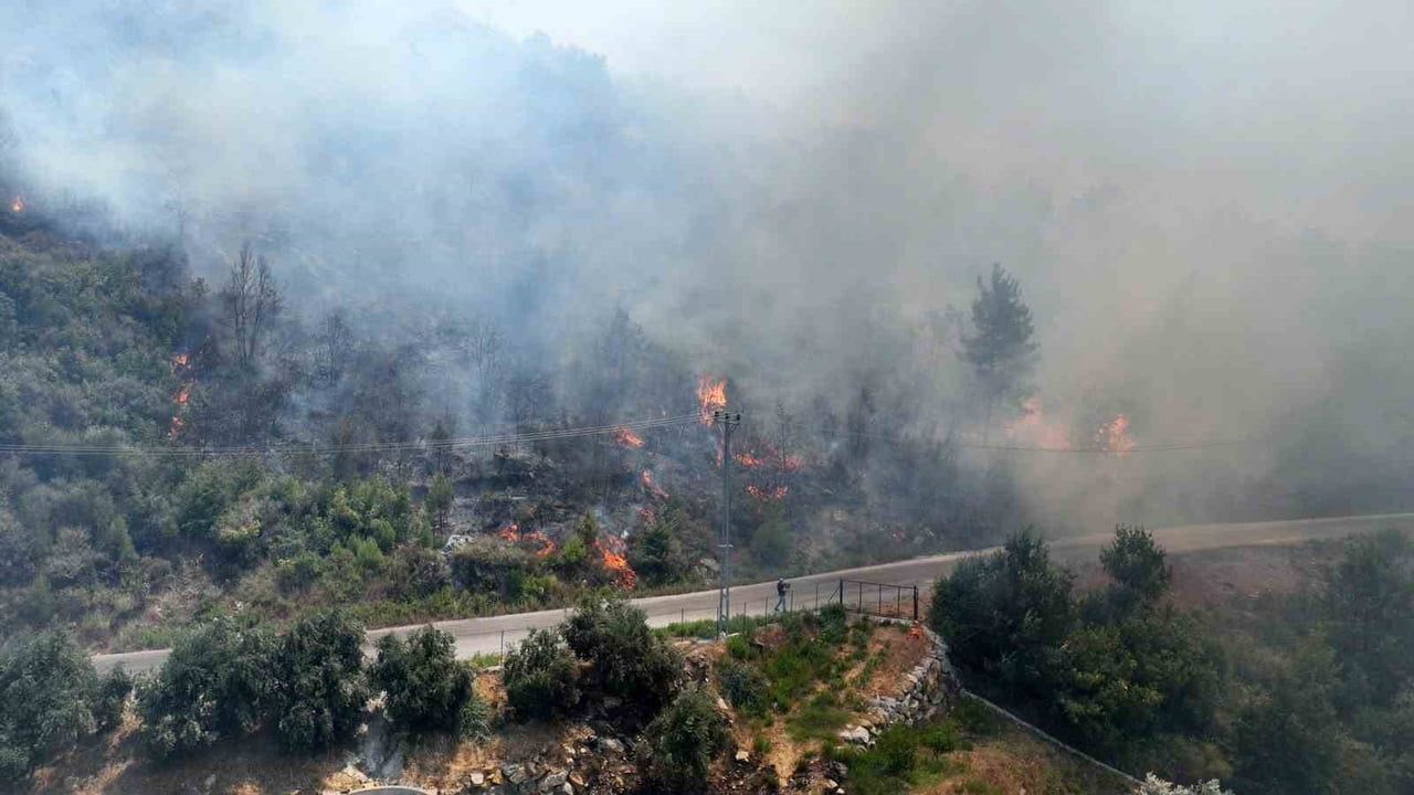 Alanya Sapadere'de yangın çevrelendi: 135 personel ve 44 araçla müdahale sürüyor