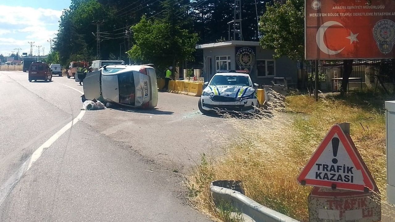 Amasya'da otomobil takla attı: 7 yaşındaki çocuk hayatını kaybetti