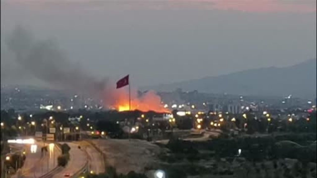 Ankara’da otluk arazide yangın