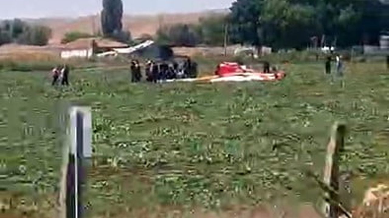 Ankara Temelli'de eğitim helikopteri düştü, 2 kişi yaralandı