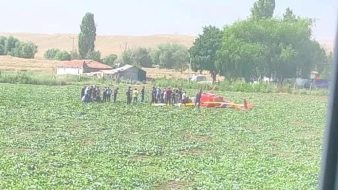 Ankara Temelli'de eğitim helikopteri düştüğü iddia edildi
