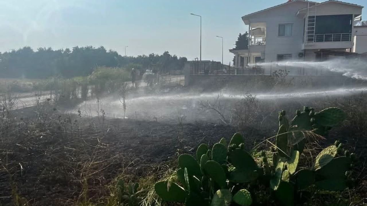 Arsuz’da otluk alanda çıkan yangın kontrol altına alındı