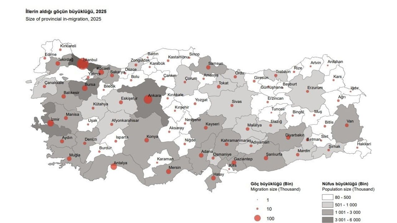 Aydın 2025'te 37 bin 711 kişi göç aldı, net göç 4 bin 776