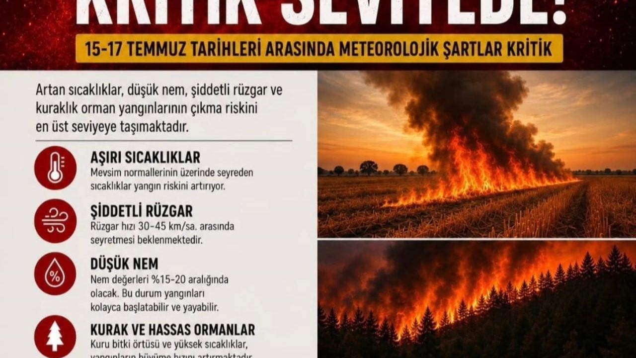 Aydın Valiliği'nden orman yangını uyarısı