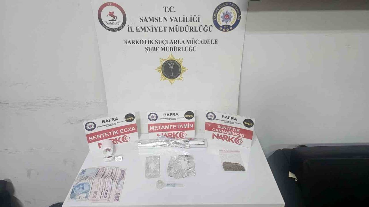 Bafra'da uyuşturucu operasyonunda iki gözaltı