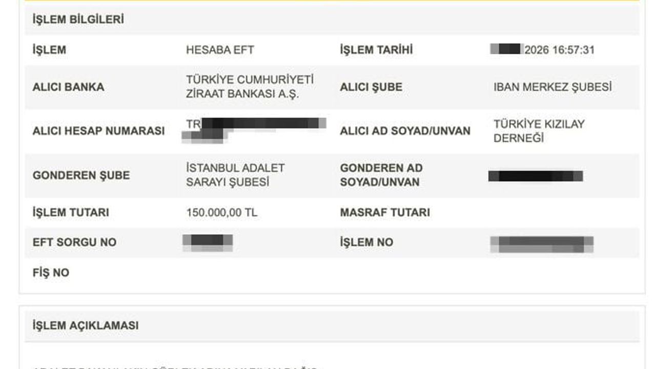 Bakan Gürlek'ten Kızılay'a 150 bin lira bağış