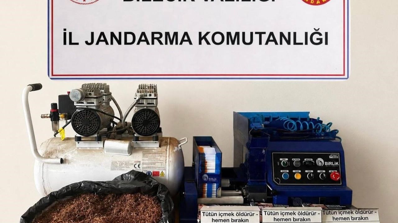Bilecik’te 5 adreste yapılan baskında 3 bin 200 kaçak makaron ele geçirildi