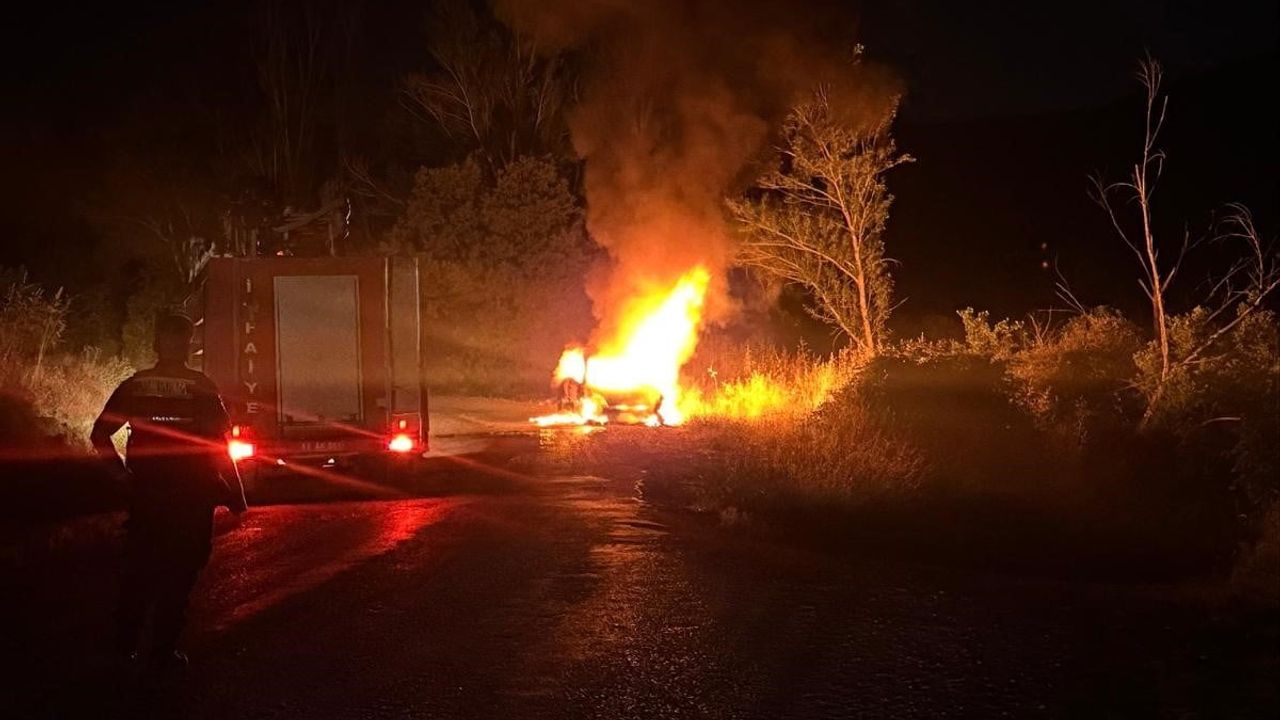 Bilecik’te seyir halindeki otomobil motor yangınında kül oldu