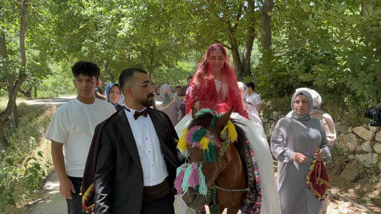Bitlis'te atlı gelin geleneği süslenen atlarla yaşatıldı