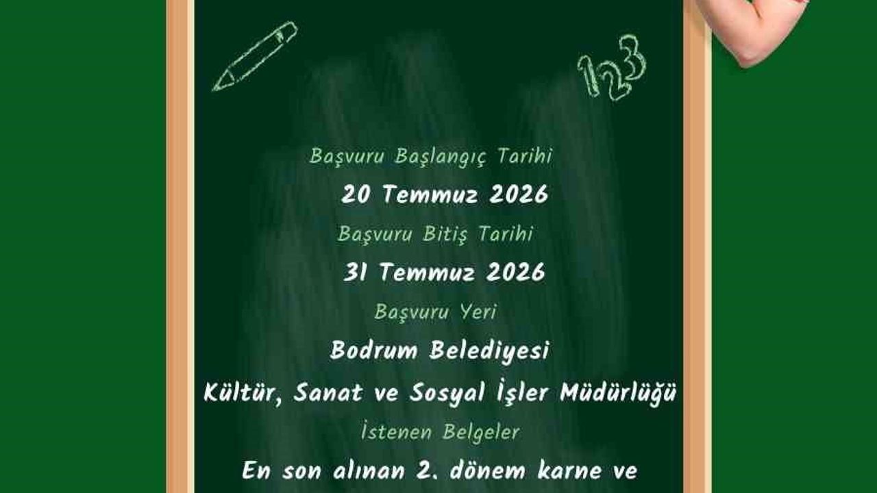 Bodrum Belediyesi'nden öğrencilere burs desteği