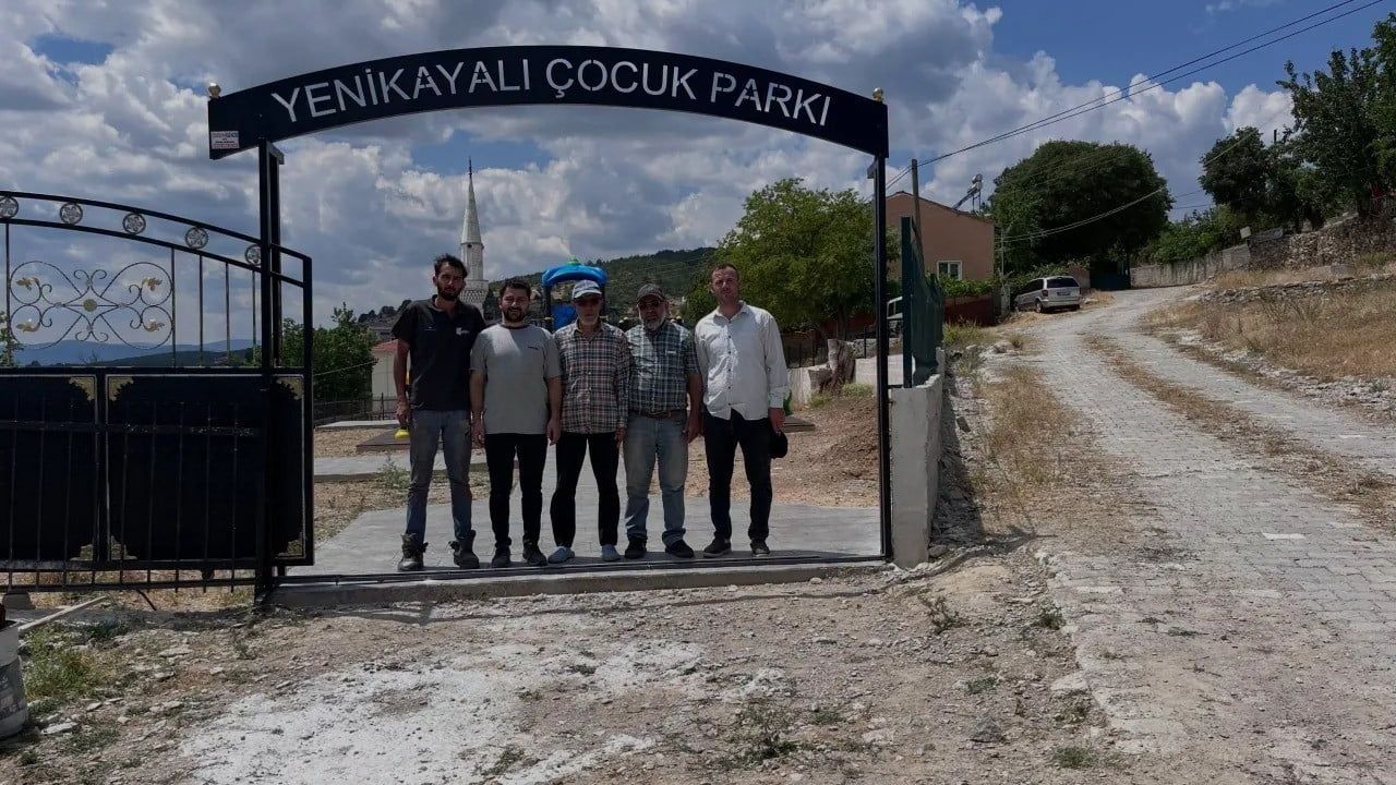 Boyabat'taki köyde çocuk sesleri yükseldi: Yiğren Yeni Kayalı'ya yeni park