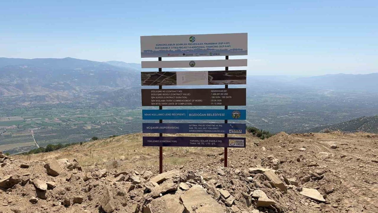 Bozdoğan’da güneş enerji santrali projesinde yapım çalışmaları başladı