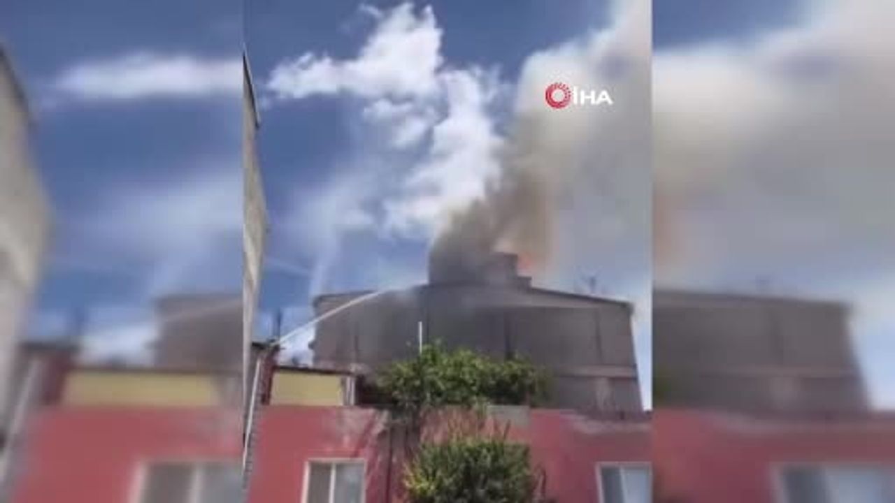 Bursa'da çatıda yangın paniğe yol açtı