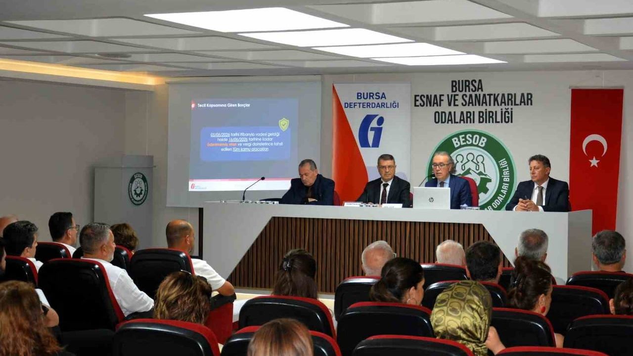 Bursa’da esnafa vergi borçlarında düşük faizli ödeme ve taksitlendirme anlatıldı