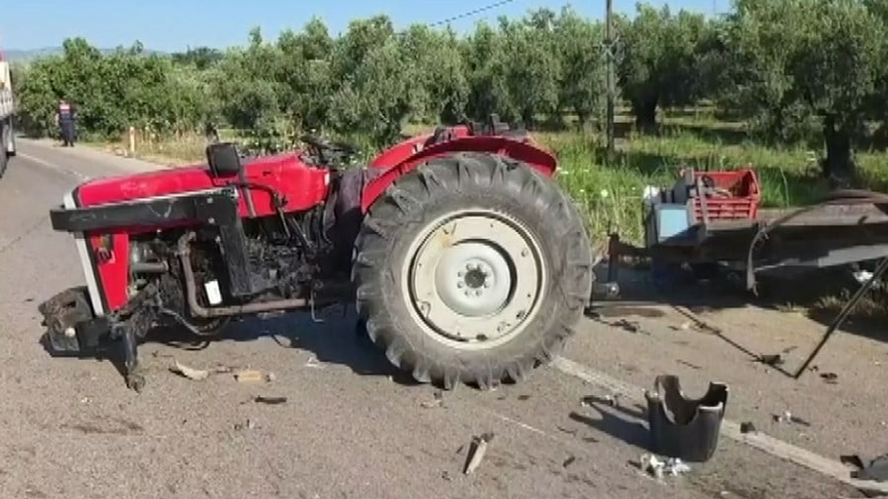 Bursa'da traktör kazasında 2 kişi yaralandı