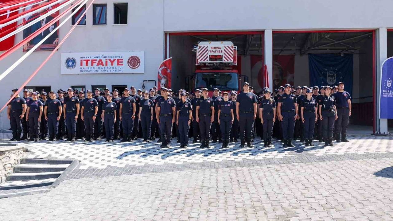 Büyükorhan'a tam donanımlı itfaiye binası hizmete girdi