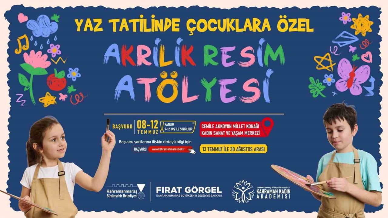Büyükşehir’den çocuklara yaz tatilinde akrilik resim atölyesi