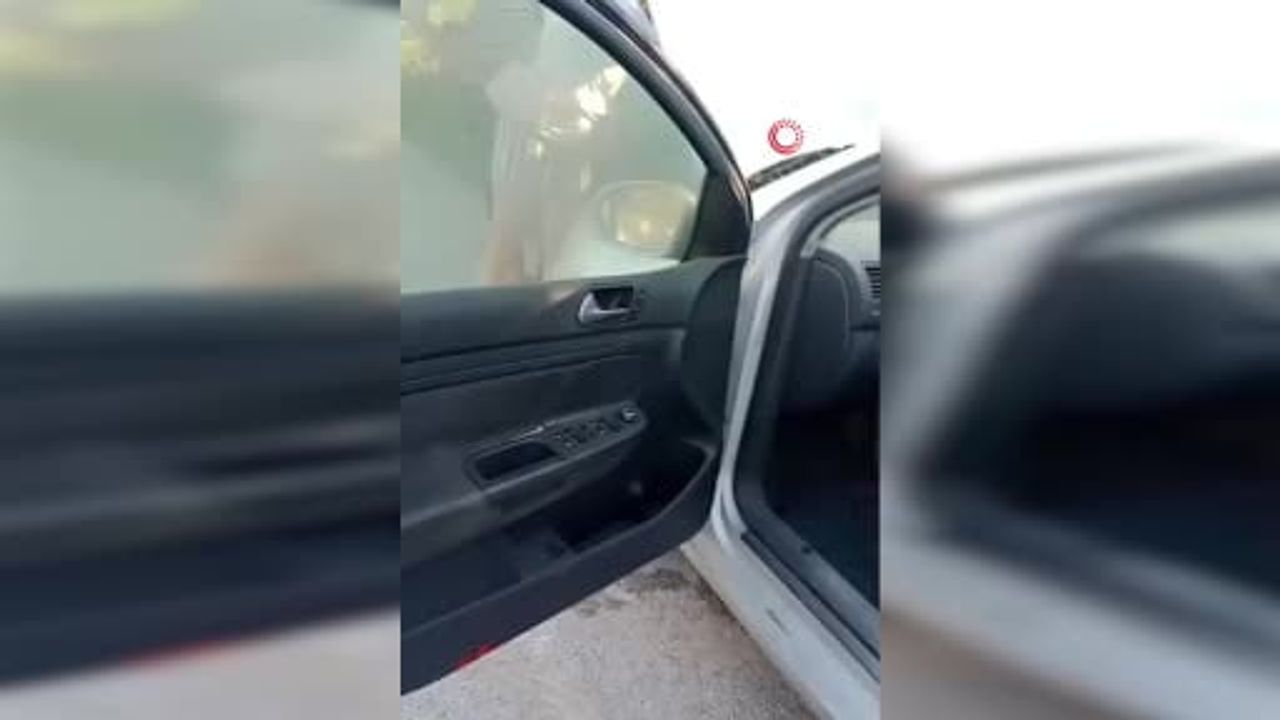 Çakraz'da park halindeki otomobile komşular müdahale etti