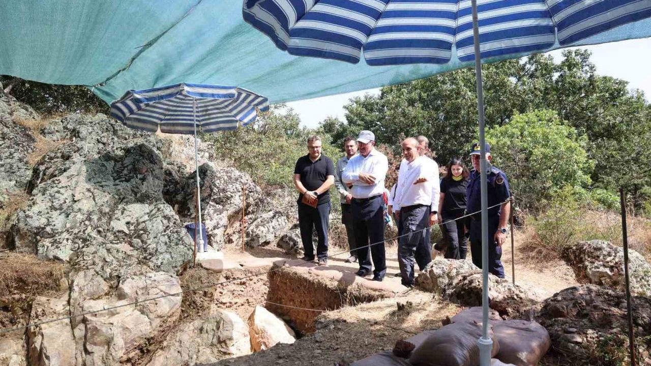 Çan ilçesindeki paleolitik miras incelendi: vali Toraman kazı alanında