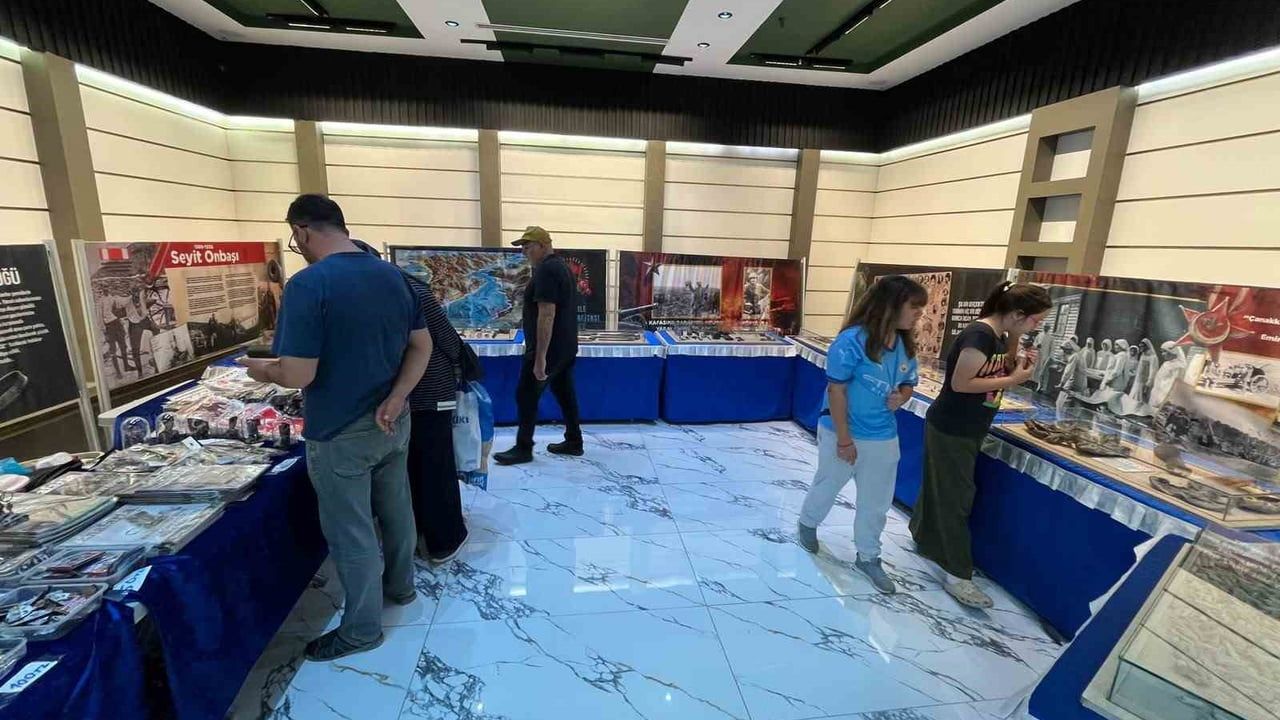Çanakkale ruhu Tavşanlı’da, savaş malzemeleri sergisi ziyarete açıldı