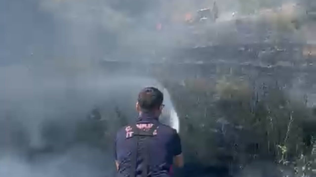 Çankırı’da arazide çıkan örtü yangını söndürüldü
