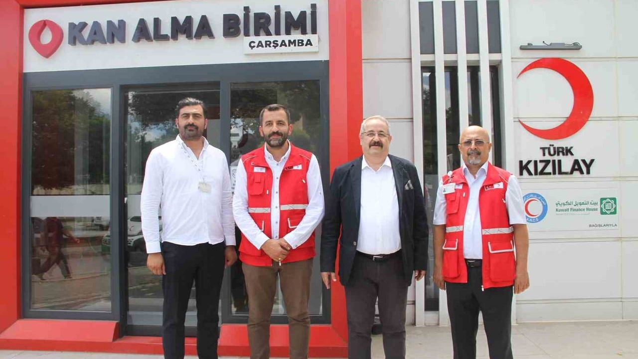 Çarşamba’da kan bağışı kampanyasına yoğun ilgi