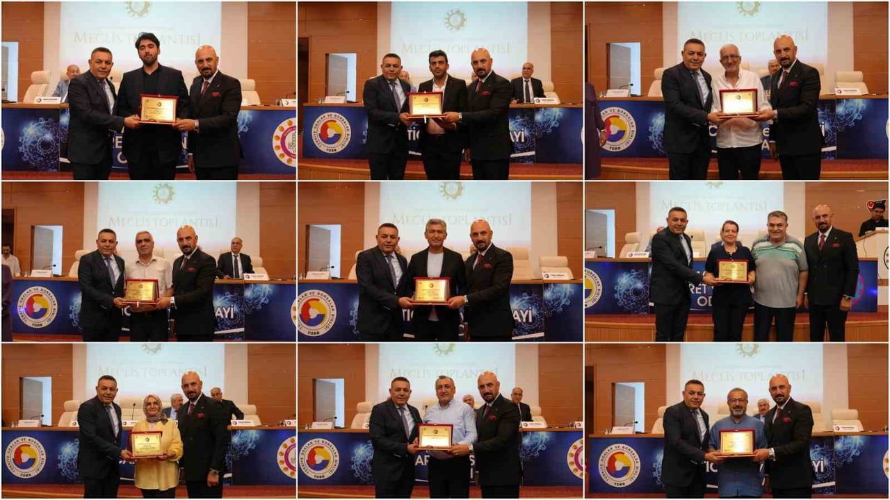 Çeyrek asır hizmete vefa: MTSO 40 firmaya plaket takdim etti