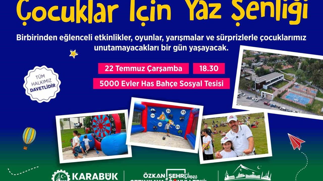 Çocuk yaz şenliği 5000 Evler Has Bahçe Sosyal Tesisi'nde