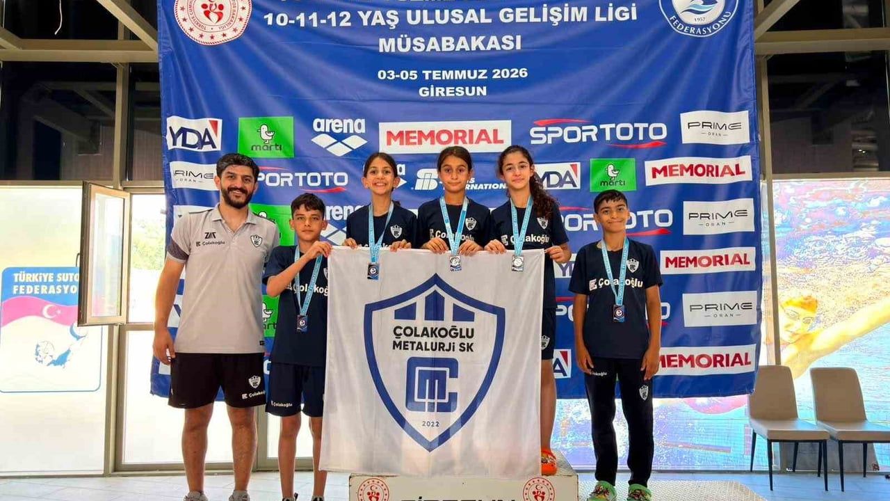 Çolakoğlu Metalurji Spor Kulübü yüzücüleri Ulusal Gelişim Ligi'nde Türkiye finallerine güçlü adım
