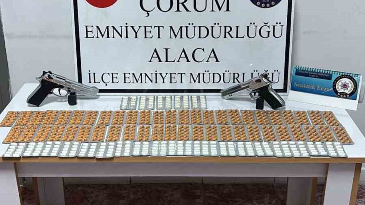 Çorum’da 756 sentetik ecza hapı ele geçirildi: 1 kişi tutuklandı