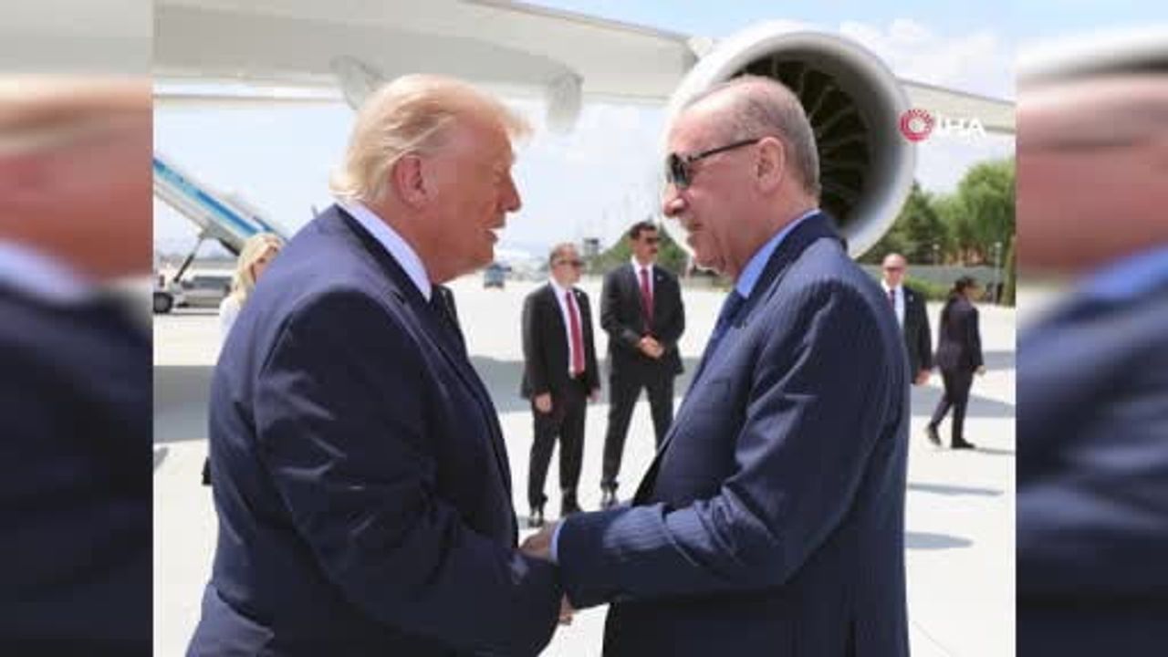 Cumhurbaşkanı Erdoğan, ABD başkanı Trump’ı resmi törenle karşıladı