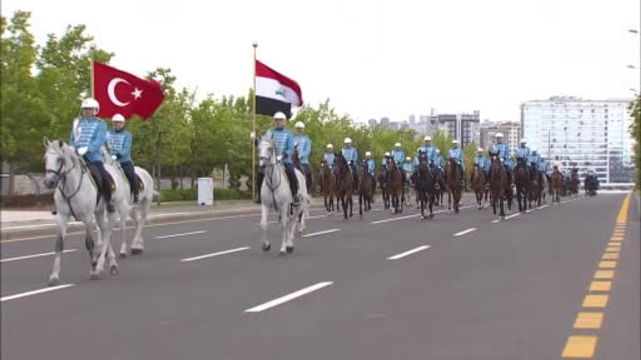 Cumhurbaşkanı Erdoğan'dan protokol töreni: Irak başbakanı Ali Zeydi Ankara'da