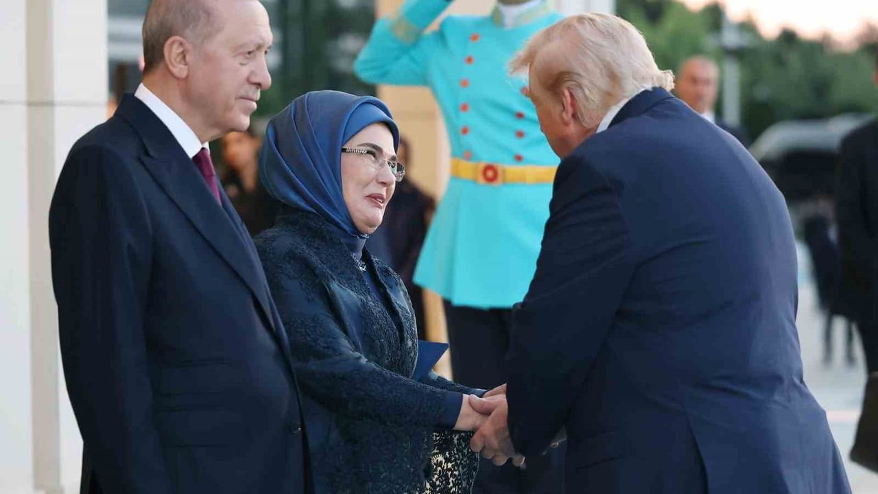 Cumhurbaşkanlığı Külliyesi'nde devlet ve hükümet başkanları onuruna resepsiyon
