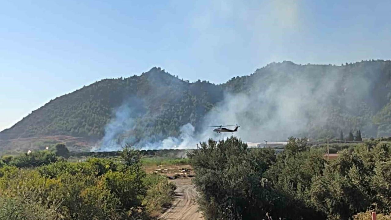 Dalaman'da anız yangını ekiplerin müdahalesiyle kısa sürede söndürüldü