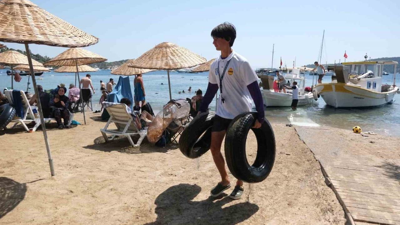 Denizler için 10. etap tamamlandı: Türkbükü'nde 650 kilogram atık toplandı