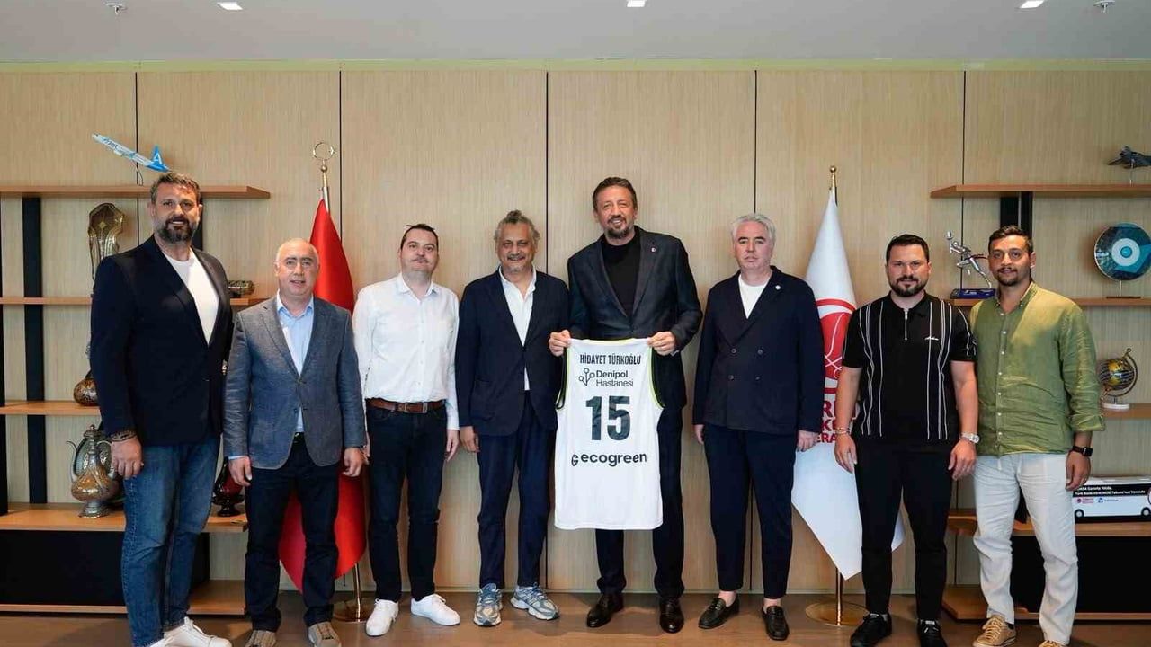 Denizli Basket’ten TBF Başkanı Türkoğlu’na ziyaret