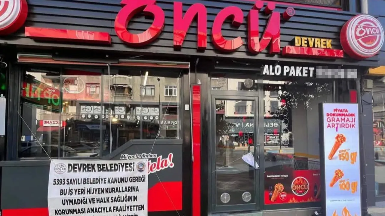 Devrek’te hijyen kurallarına uymayan dönerci mühürlendi