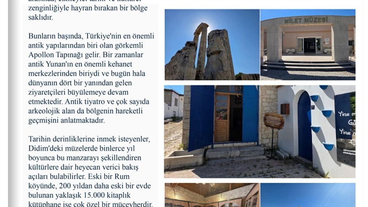 Didim Almanya'da yayımlanan turizm dergisinde tanıtıldı