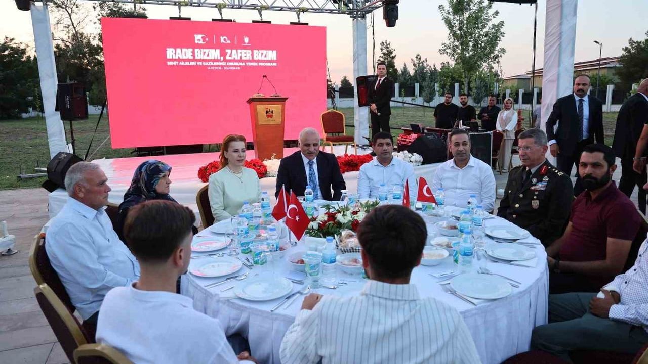 Diyarbakır’da 15 Temmuz'un 10. yıldönümünde şehit aileleri ve gaziler yemekte buluştu