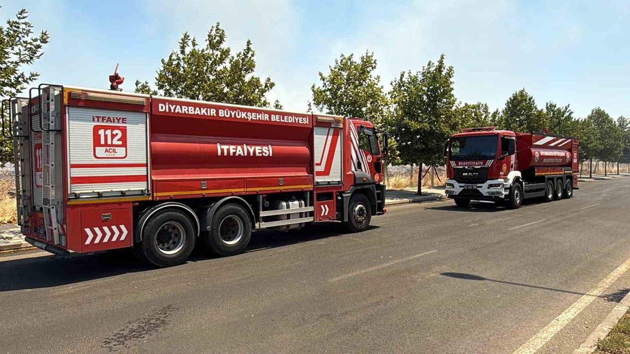 Diyarbakır'ın Yenişehir ilçesinde otluk alan yangını 400 hektarı etkiledi