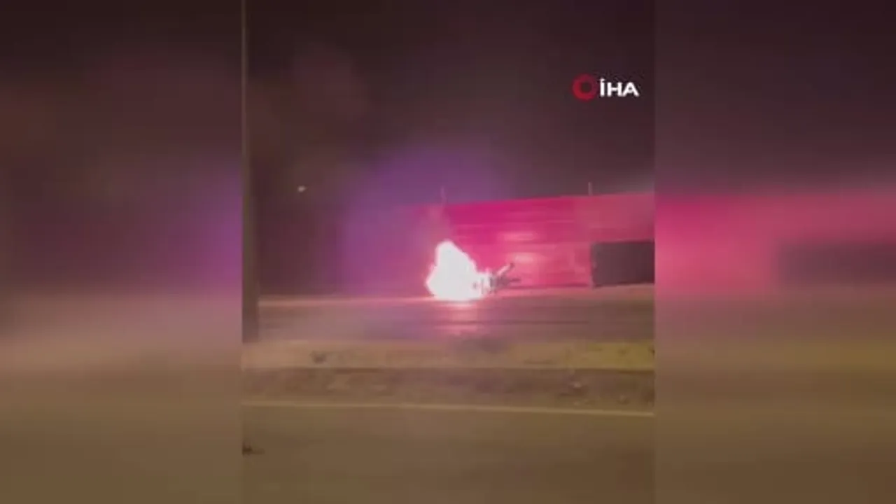 Doğanşehir'de seyir halindeki motosiklet alev alarak kullanılamaz hale geldi