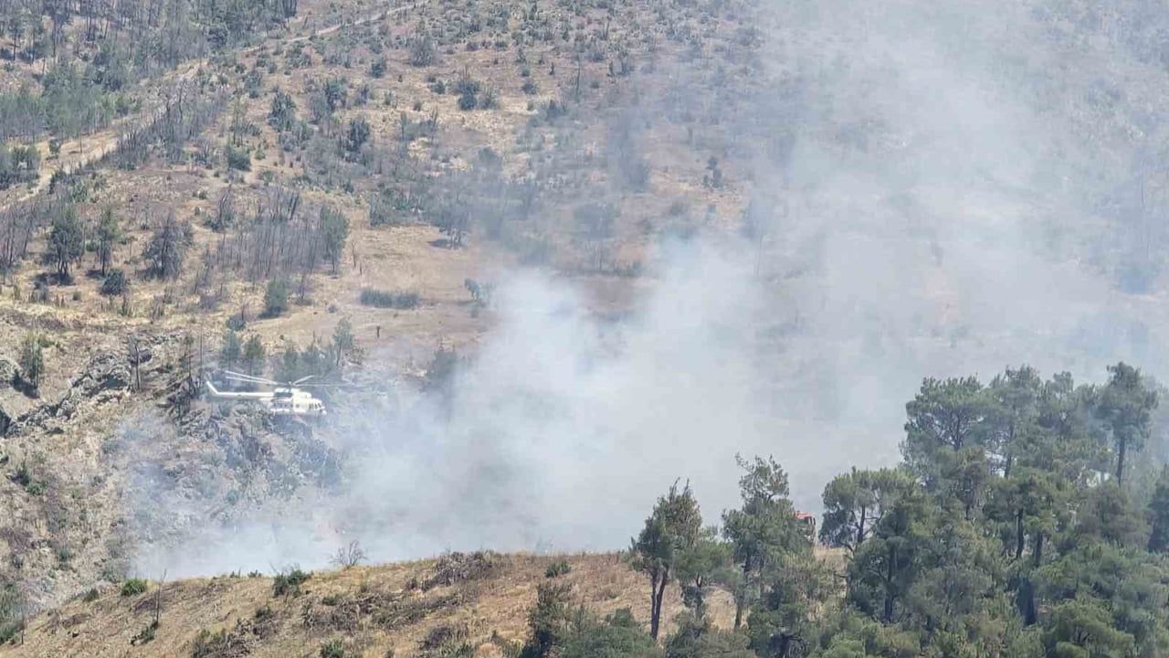 Dursunbey'de Adaören yakınlarında orman yangını