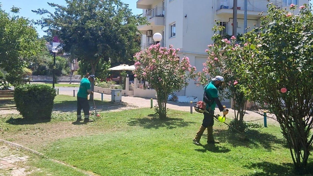 Efeler’de park ve yeşil alanlarda bakım çalışmaları sürüyor