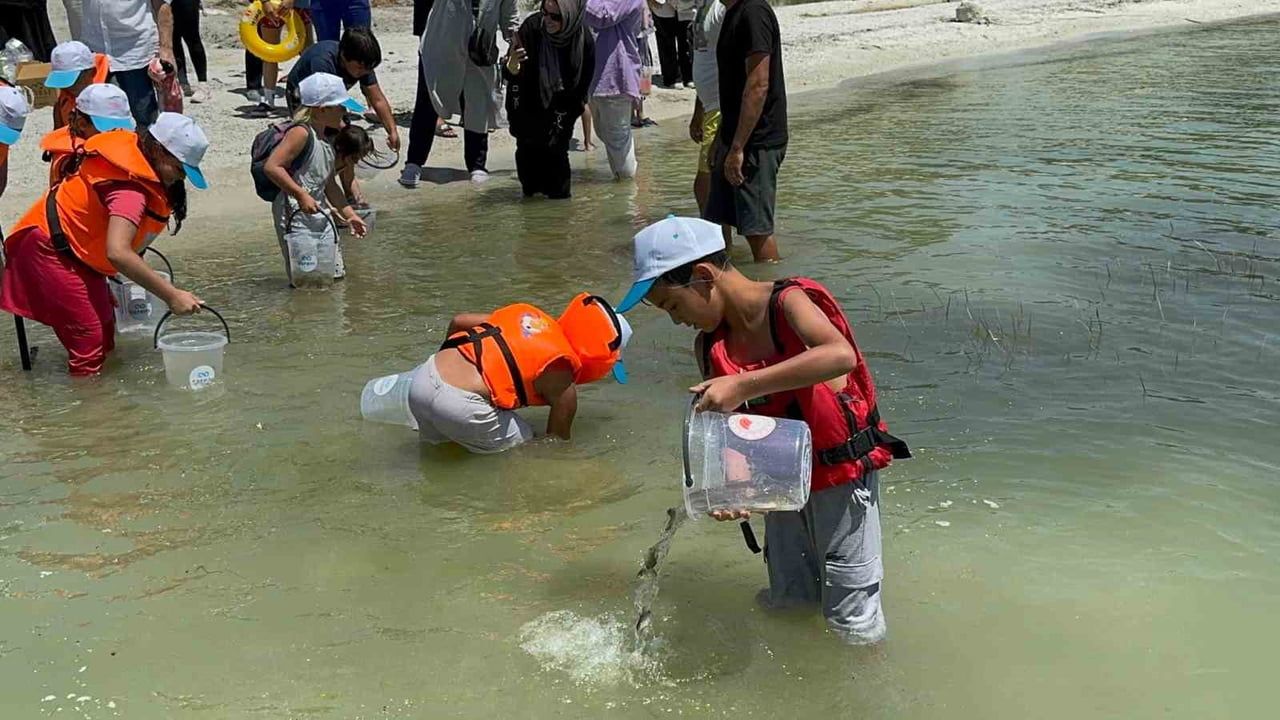 Eğirdir Gölü'ne 100 bin pullu sazan bırakıldı, ekosistem güçlendiriliyor